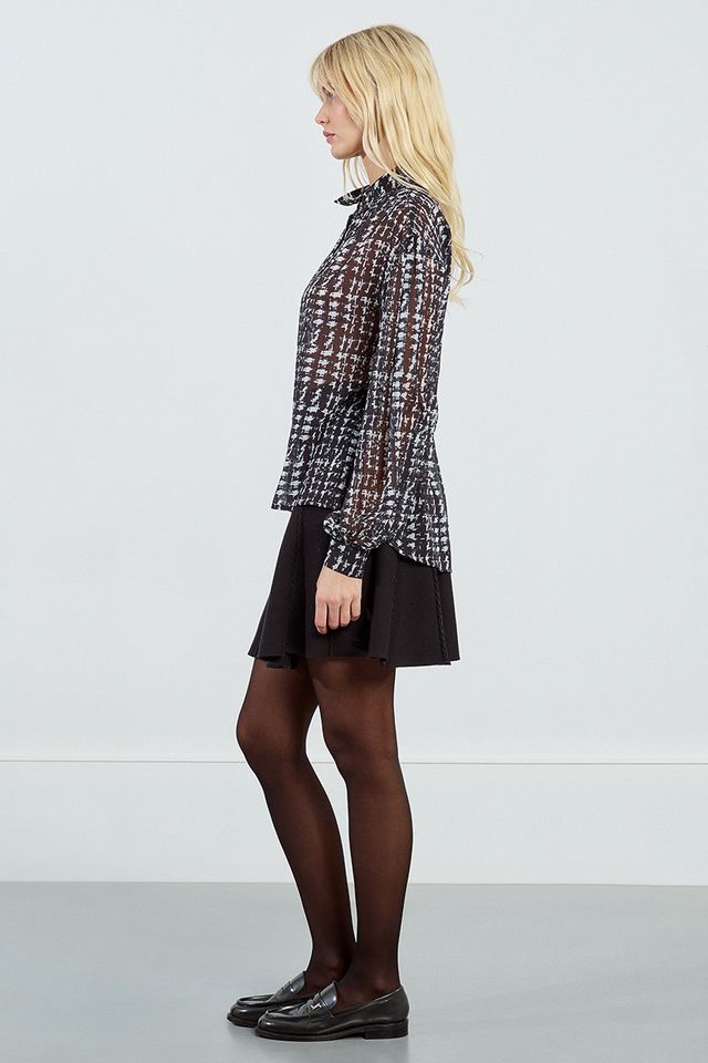 LILI SIDONIO WOVEN SHIRT - BLACK LONDON
