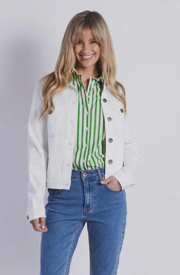 MONACO RYLAN DENIM JACKET - WHITE - JDN305MJ