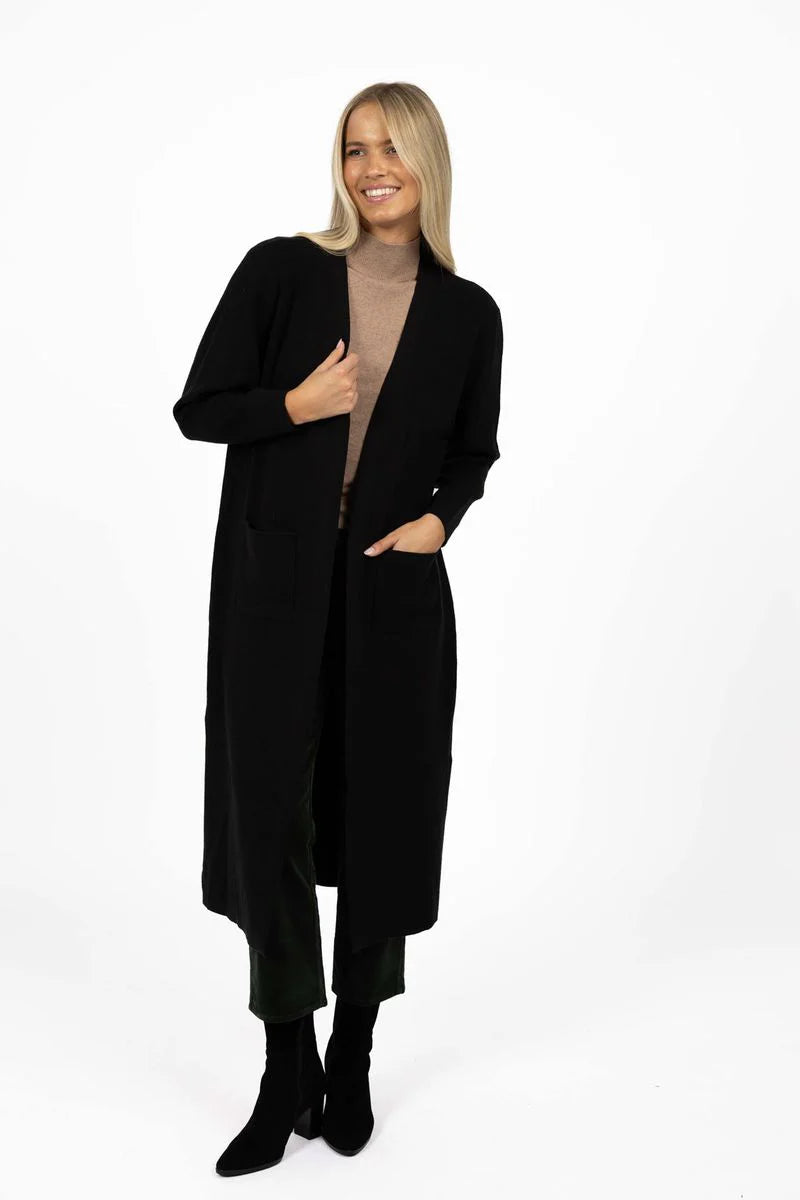 HUMIDITY LIFESTYLE CLOVER CARDIGAN - BLACK