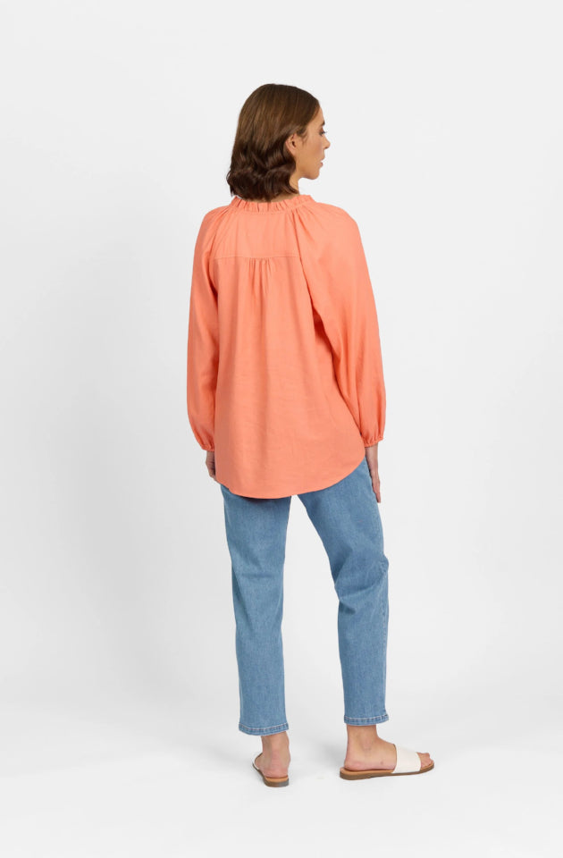 KNEWE PORTIA SHIRT - CORAL - K5084