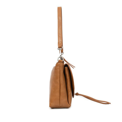 BLACK CAVIAR BAGS - BECKY FLAP CROSSBODY - TAN