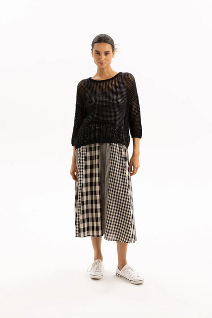 TWO BY TWO REBE TOP - BLACK