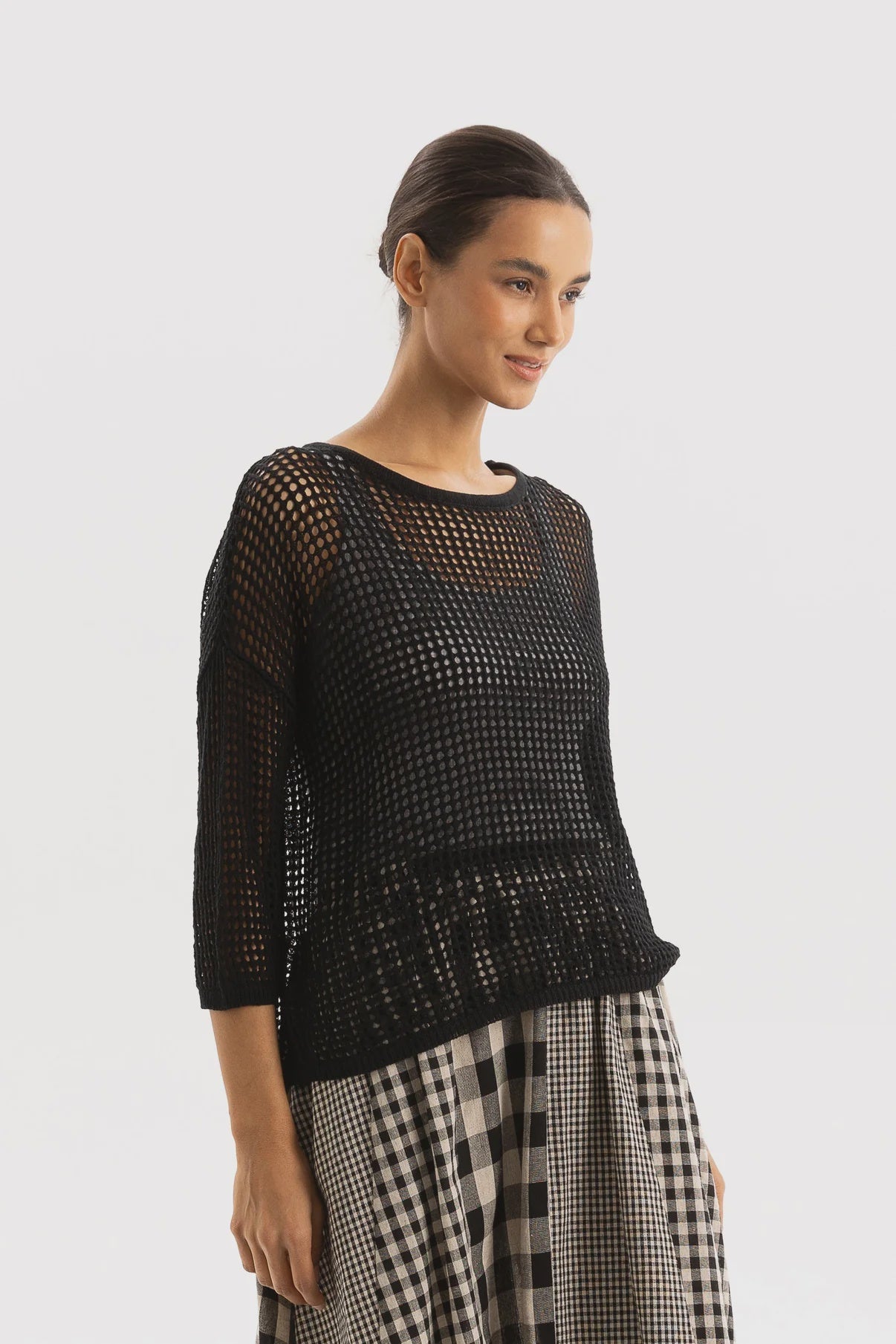 TWO BY TWO REBE TOP - BLACK