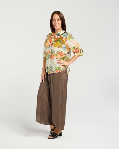SEDUCE EUGENIE SHIRT - RETRO GARDEN