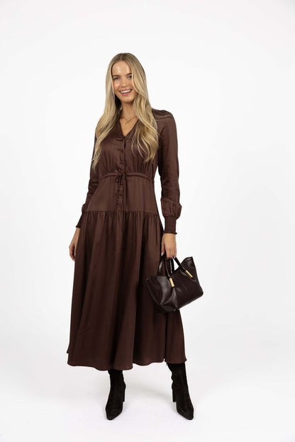HUMIDITY LIFESTYLE CELESTE DRESS - COCOA