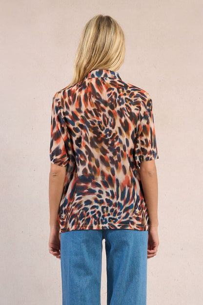 MOLLY BRACKEN WOVEN SHIRT - ORANGE ROMY