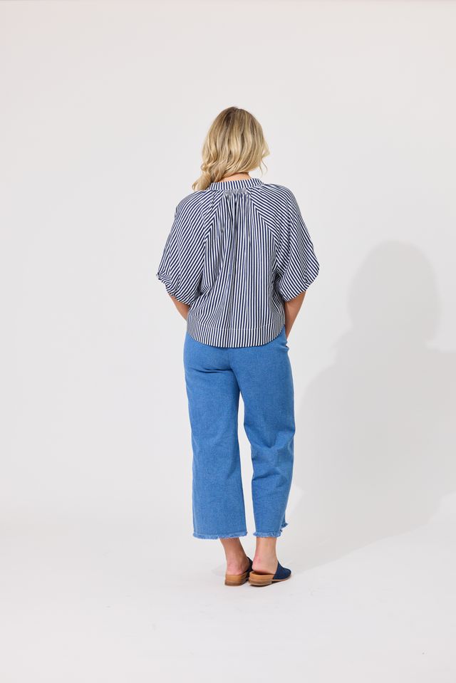 LEMON TREE DESIGN - MANUELA TOP - NAVY STRIPE