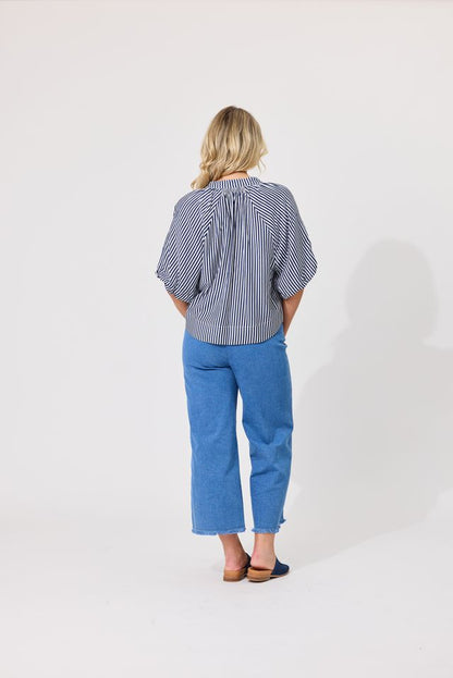 LEMON TREE DESIGN - MANUELA TOP - NAVY STRIPE