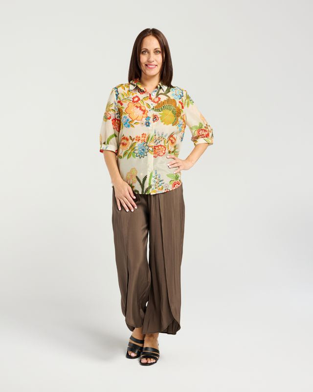 SEDUCE EUGENIE SHIRT - RETRO GARDEN