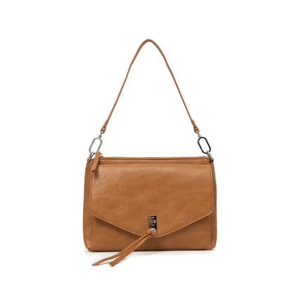 BLACK CAVIAR BAGS - BECKY FLAP CROSSBODY - TAN