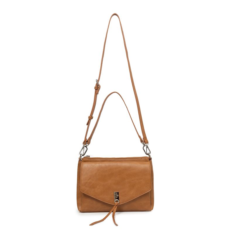 BLACK CAVIAR BAGS - BECKY FLAP CROSSBODY - TAN