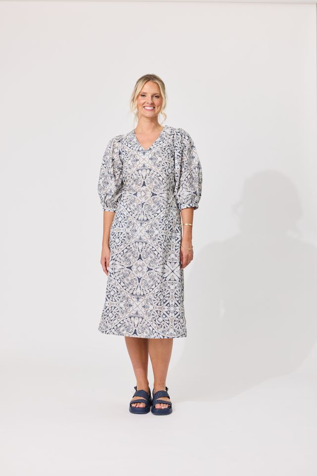 LEMON TREE DESIGN - NIKA DRESS - MOSAIC PRINT