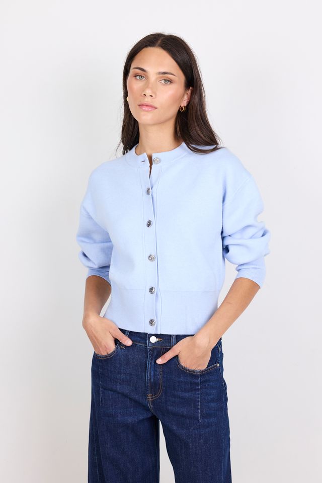 IVY & JACK HALLMARK CARDIGAN - ICE BLUE