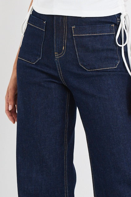 AMONG THE BRAVE - ZOEY HIGH RISE JEAN - INDIGO