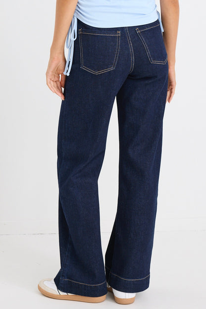 AMONG THE BRAVE - ZOEY HIGH RISE JEAN - INDIGO