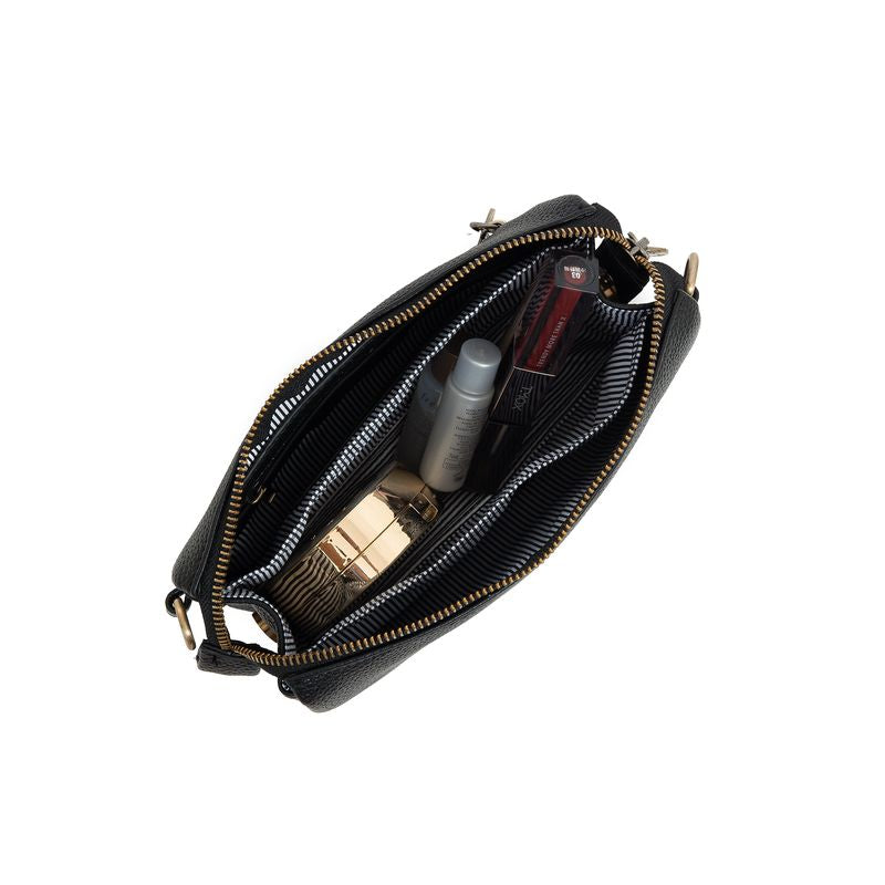 BLACK CAVIAR BAGS - EDIE CROSSBODY - BLACK