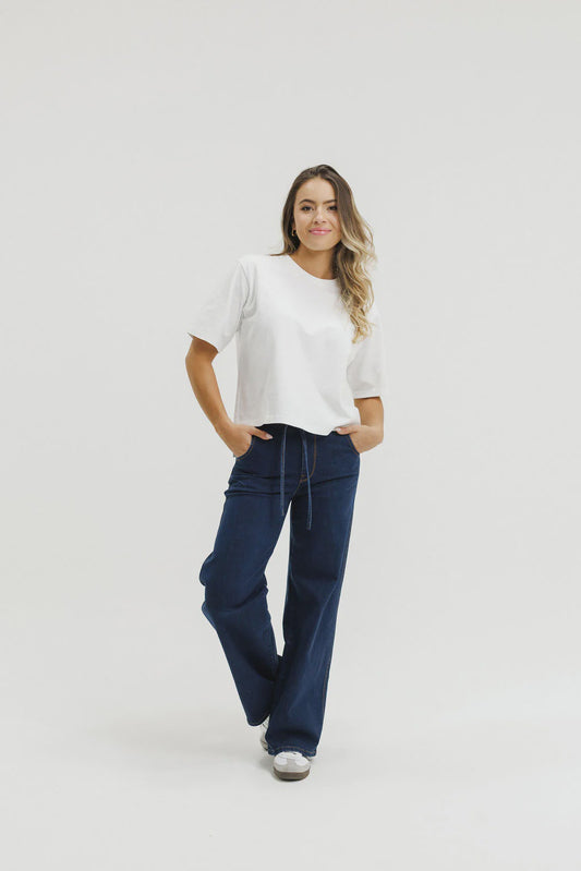 HOME-LEE PALAZZO JEANS - INDIGO WASH