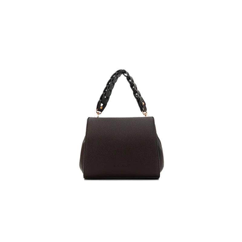 BLACK CAVIAR LUA PLAIT HANDBAG - COCO