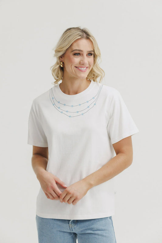 HOME-LEE - CHRIS TEE - IVORY DAISY CHAIN