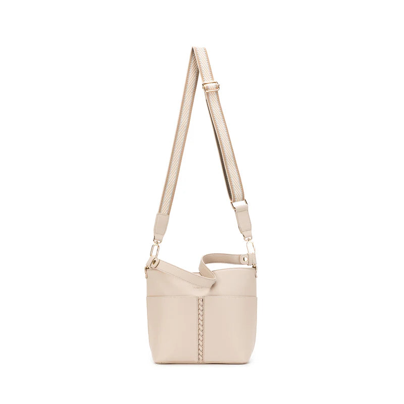 BLACK CAVIAR MELODY CROSSBODY BAG - OATMEAL