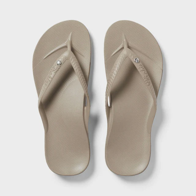 ARCHIES FOOTWEAR JANDALS - TAUPE-CRYSTAL