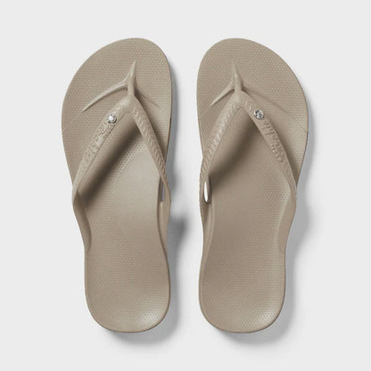 ARCHIES FOOTWEAR JANDALS - TAUPE-CRYSTAL