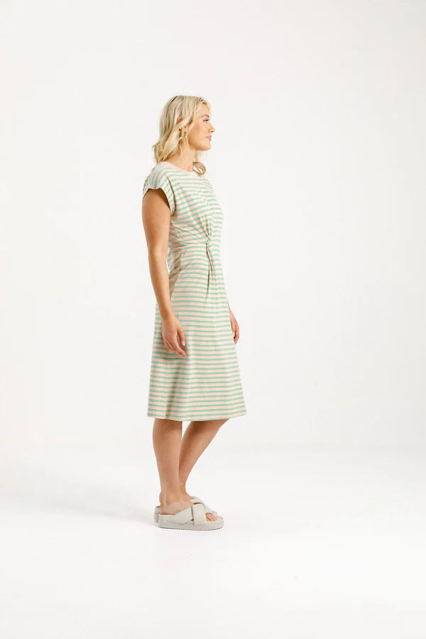 HOME-LEE AUBREY DRESS - CANDY APPLE STRIPES