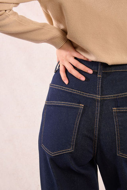 MOLLY BRACKEN WOVEN PANTS - RAW DENIM