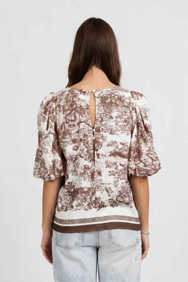 FEDERATION PUNCH TOP - CHOCOLATE