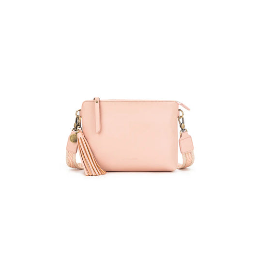 BLACK CAVIAR MAGGIE 3 COMPARTMENT CROSSBODY - PINK