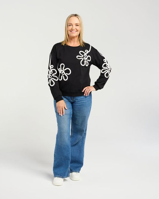 SEDUCE AURELIA SWEAT - BLACK/WHITE