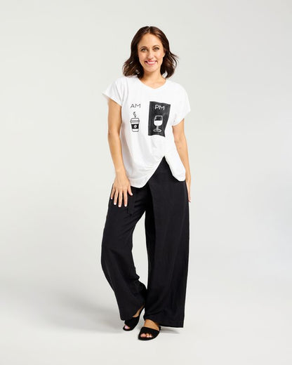 ZAFINA NORA TOP - WHITE