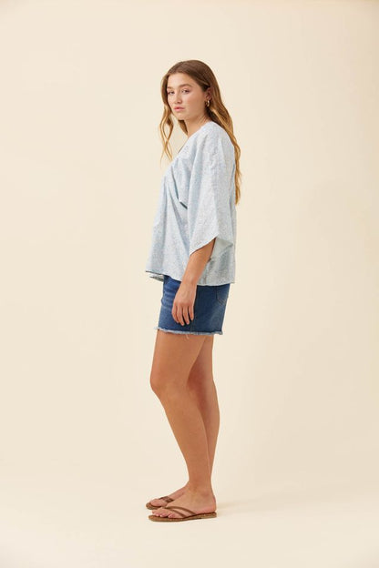 ISLE OF MINE WILMA BLOUSE - LIGHT BLUE