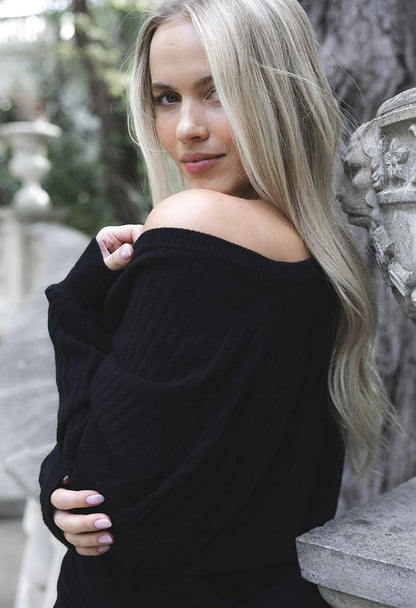 HUMIDITY LIFESTYLE SHAE CARDI - BLACK