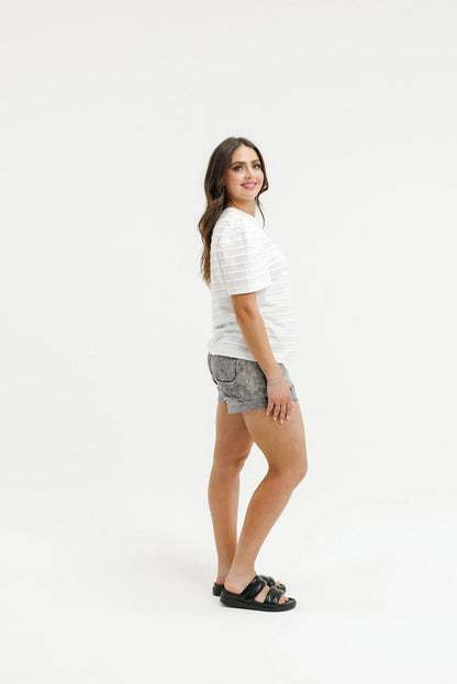 HOME-LEE ROSE TEE - VANILLA
