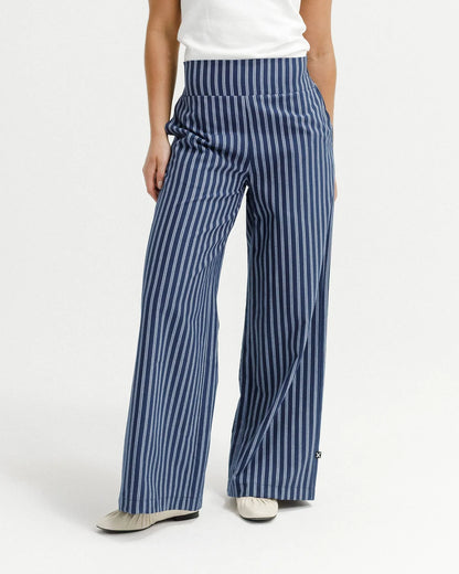 HOME-LEE SAWYER PANTS - NAVY STRIPES