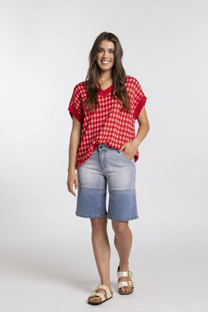 MI MOSO CHLOE VEST - RED