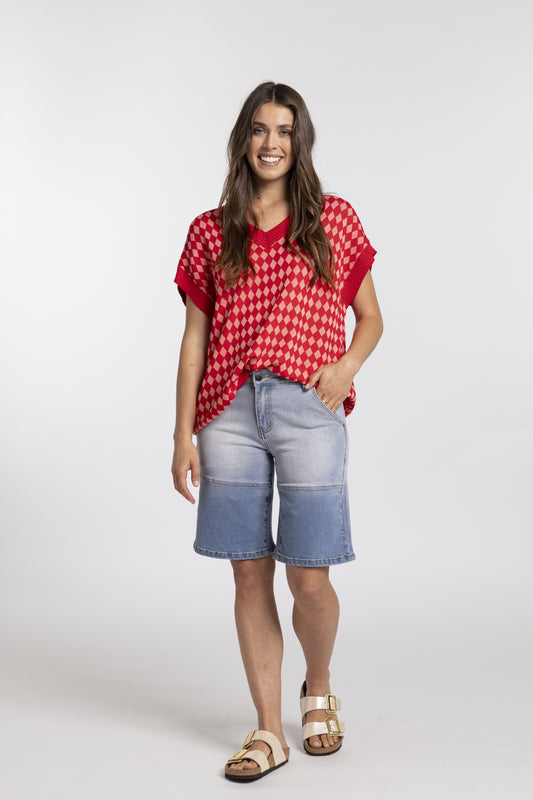 MI MOSO CHLOE VEST - RED