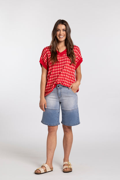 MI MOSO CHLOE VEST - RED