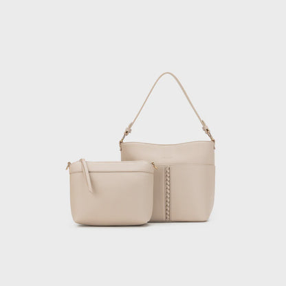 BLACK CAVIAR MELODY CROSSBODY BAG - OATMEAL