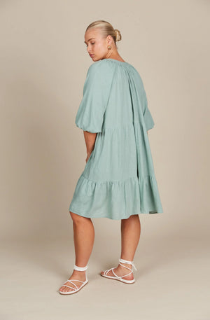 ISLE OF MINE AMELIE BUTTON DRESS - SEAFOAM - 4528003