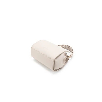 BLACK CAVIAR LUA PLAIT HANDBAG - OATMEAL