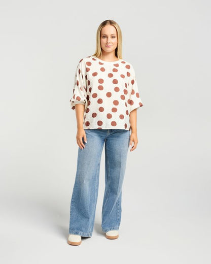 ET ALIA AROHA TOP - HAZEL DOTS