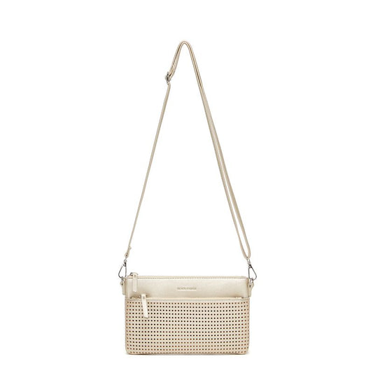 BLACK CAVIAR BAGS - MILLA CROSSBODY/CLUTCH - GOLD