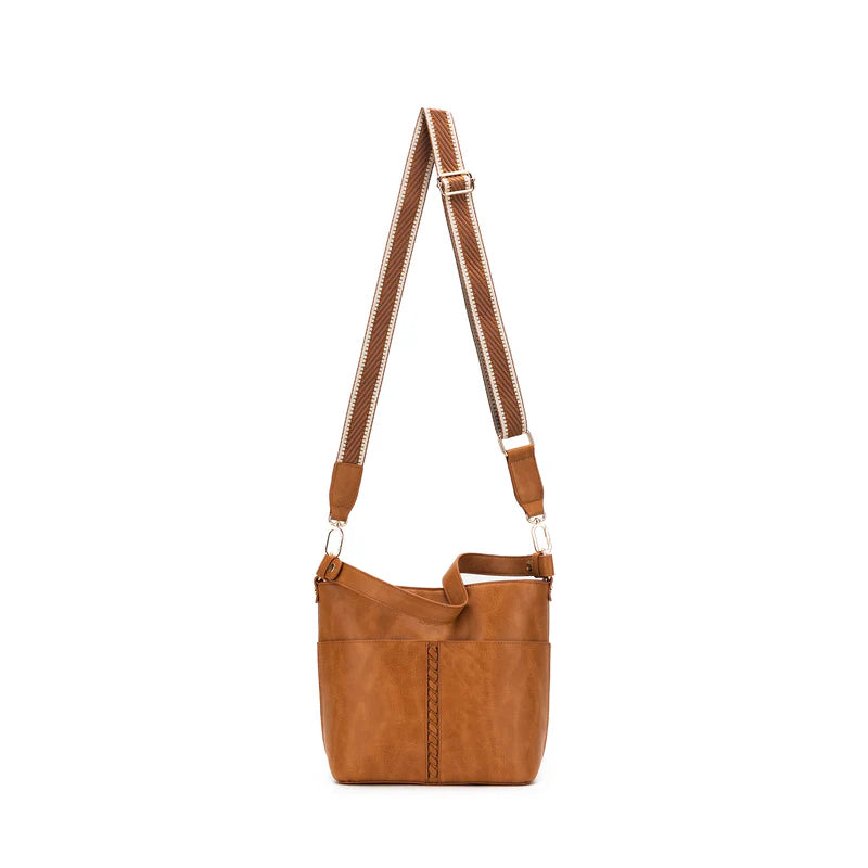 BLACK CAVIAR MELODY CROSSBODY BAG - TAN