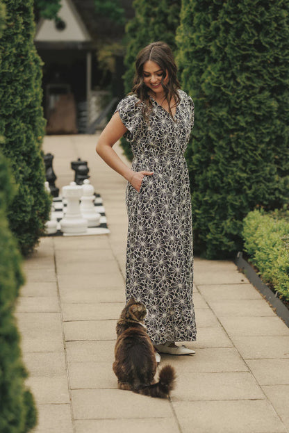 HOME-LEE GRETA DRESS - BLACK CHAMPAGNE