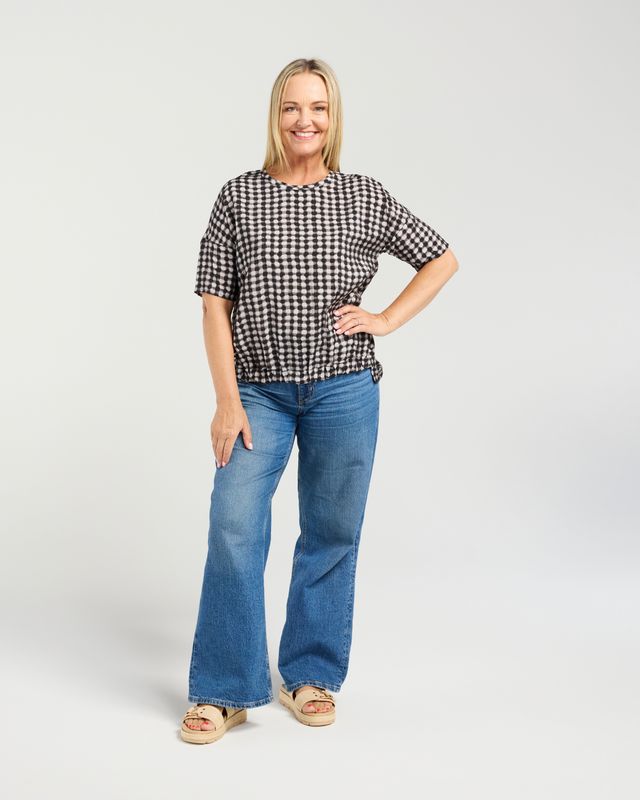 SEDUCE NIKITA TOP - BLACK CHECK
