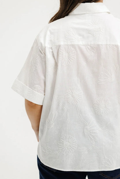 HOME-LEE RUBY SHIRT - WHITE FLORA