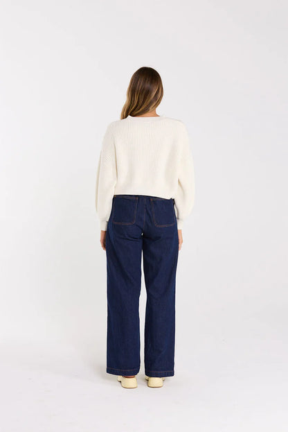 THING THING FLOURISH CARDIGAN - MILKY BAR