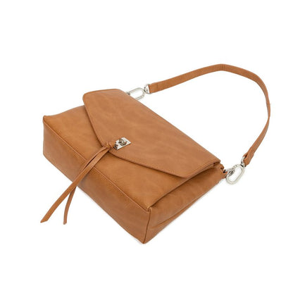 BLACK CAVIAR BAGS - BECKY FLAP CROSSBODY - TAN
